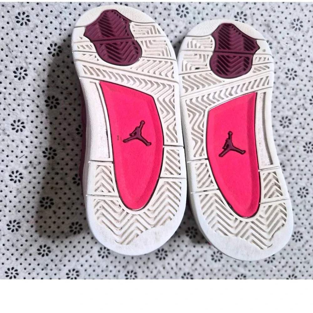 Jordan 4 Retro True Berry Rush Pink White Toddler Size 10C
